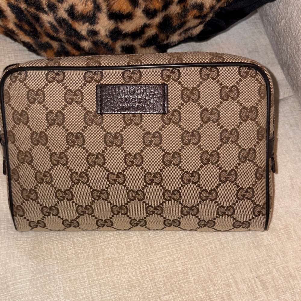 Gucci Brown/Beige GG Canvas belt bag